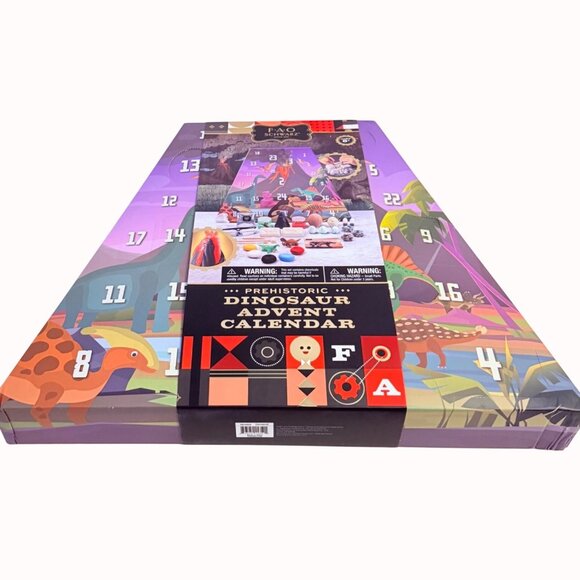 FAO Schwarz Christmas Dinosaur Advent Calendar Countdown STEM Toy Set For Kids - Picture 3 of 11